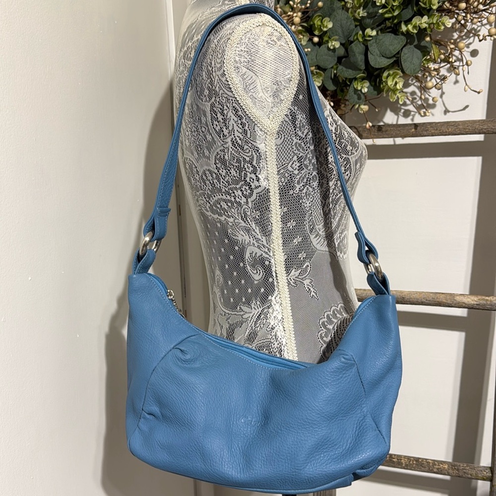 Blue Leather Bag - Shoulder Hobo